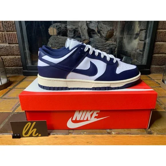 Size 10.5 Women’s Nike Dunk Low “Vintage Navy” Athletic Sneakers DD1503-